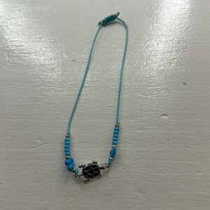 Blue turtle adjustable bracelet